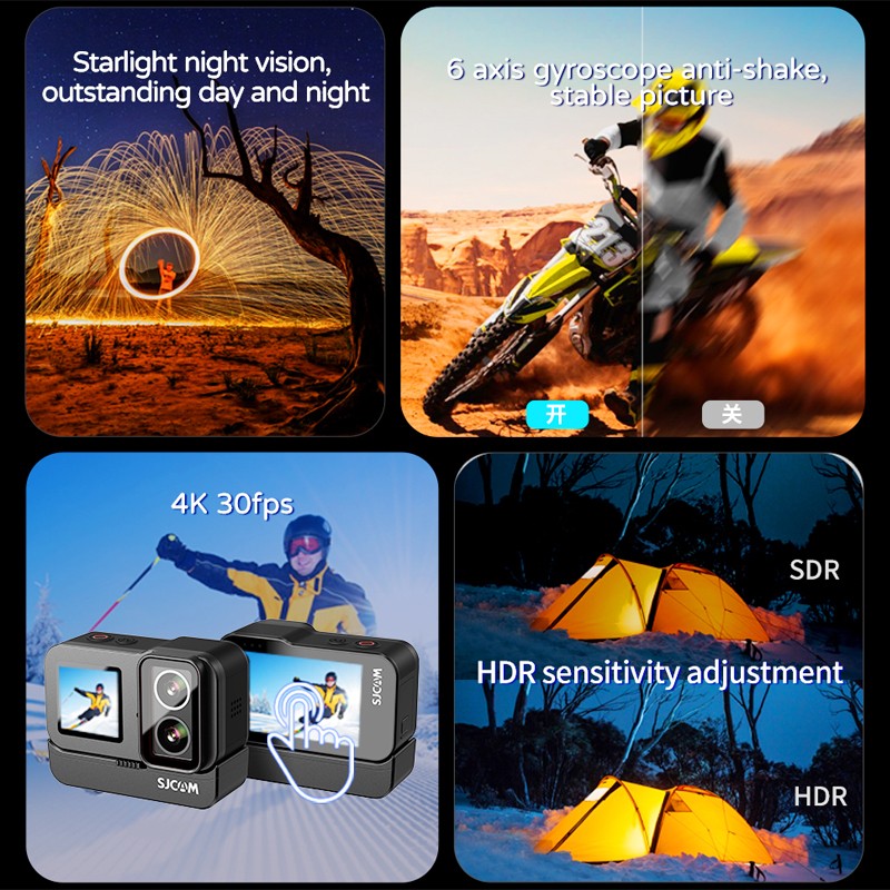 SJCAM SJ20 Dual Lens 4K 30FPS Night Video 40M Waterproof Action Camera