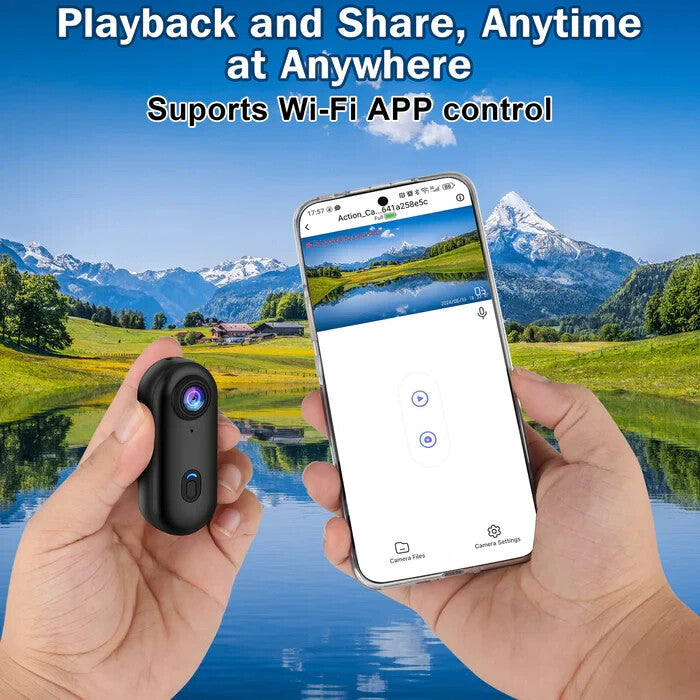 Used i3 4K Thumb Action Camera Small Body Camera with Spring Clip with 64G SD