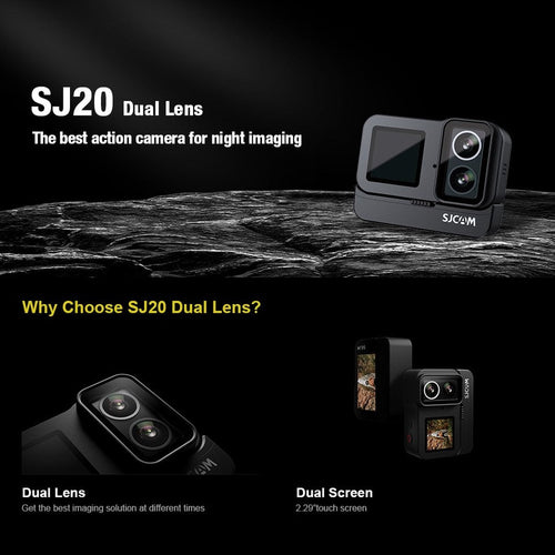 SJCAM SJ20 Dual Lens 4K 30FPS Night Video 40M Waterproof Action Camera